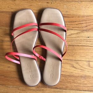 Madewell red sandals